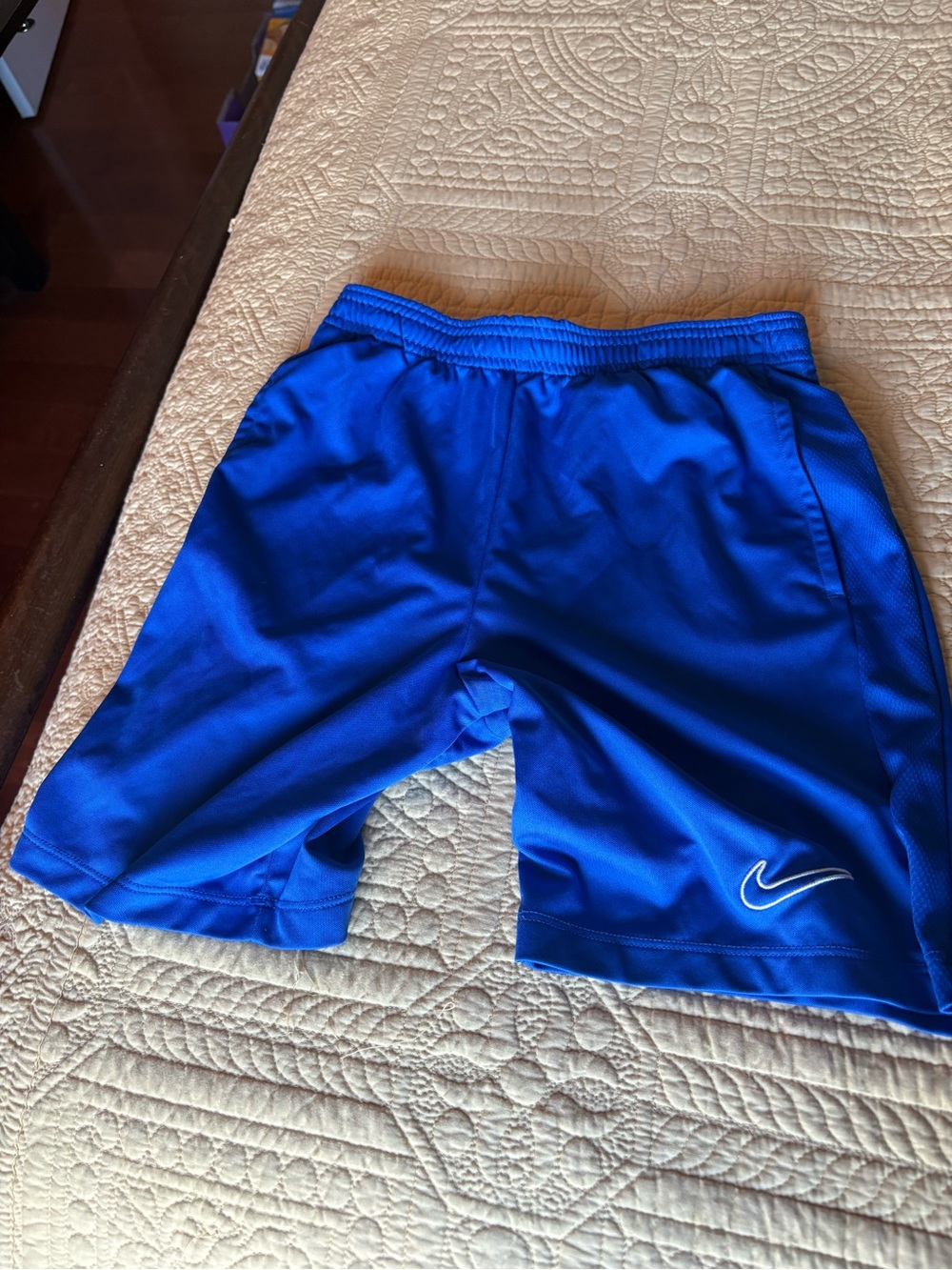 Nike Men’s Royal Blue Athletic Shorts with White Swoosh